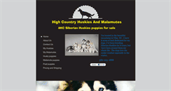 Desktop Screenshot of highcountryhuskies2010.com